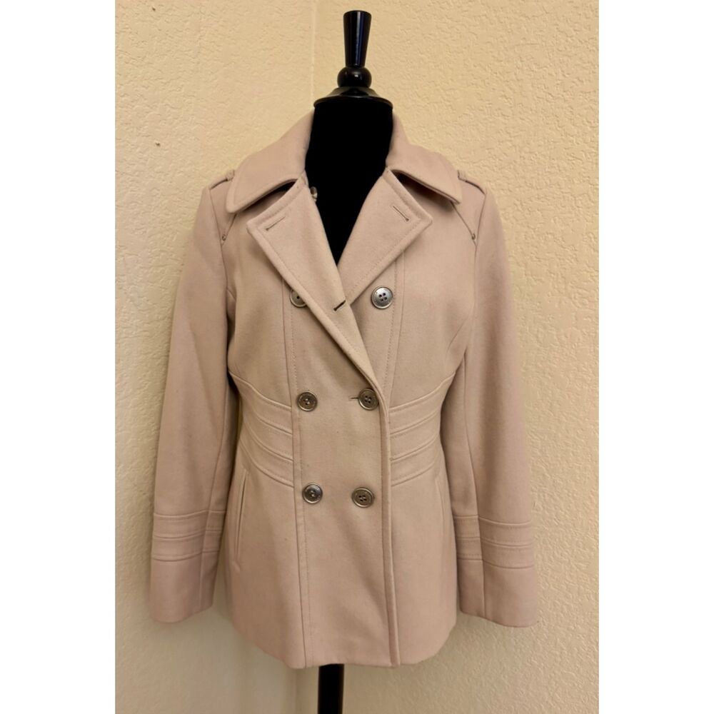 Kenneth Cole Double Breasted Wool Blend Pea Coat - Sz 10